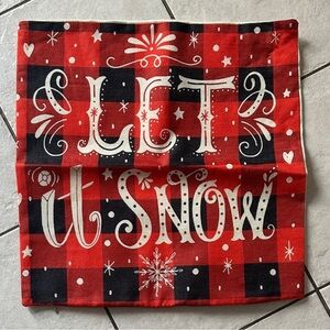 Let It Snow Holiday Pillow Cover